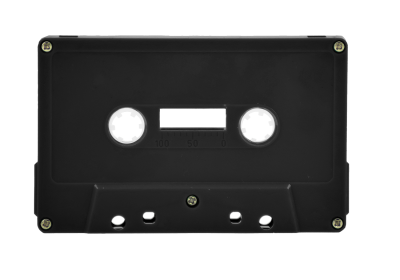 Black Cassette Shell Tab Out